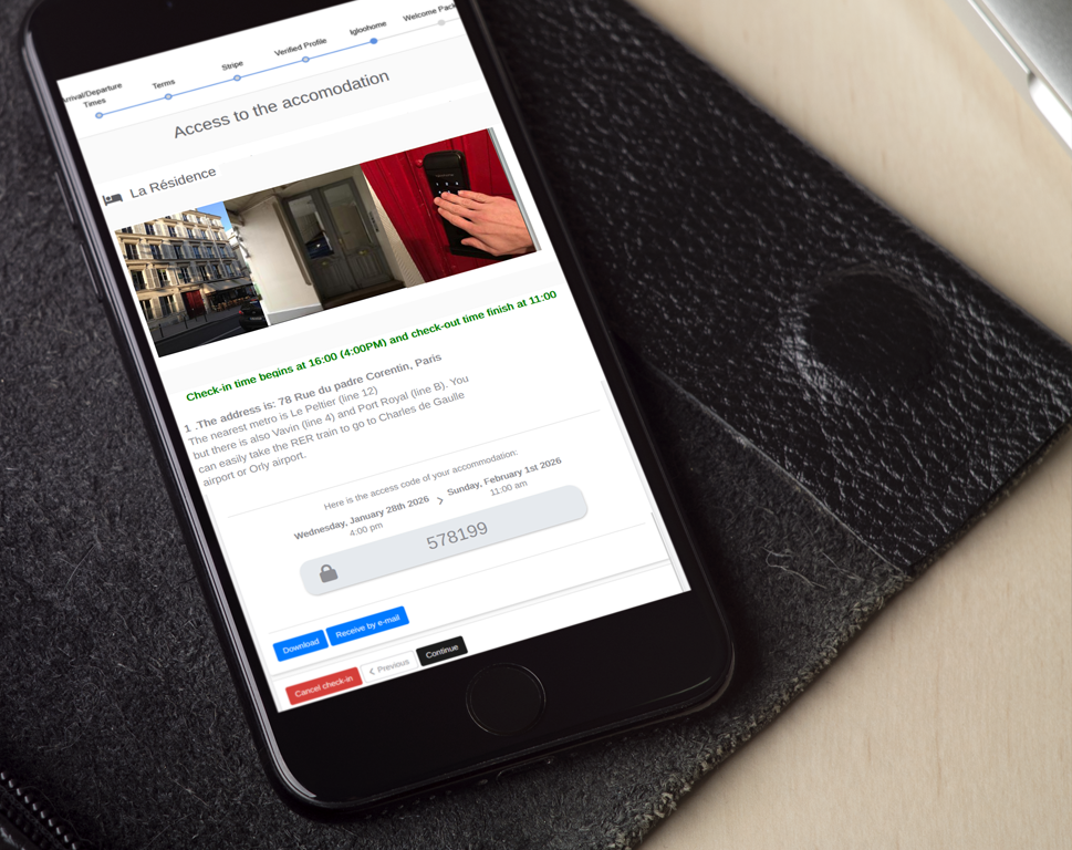 Igloo Connect interface in the Anywhere Online Check-in