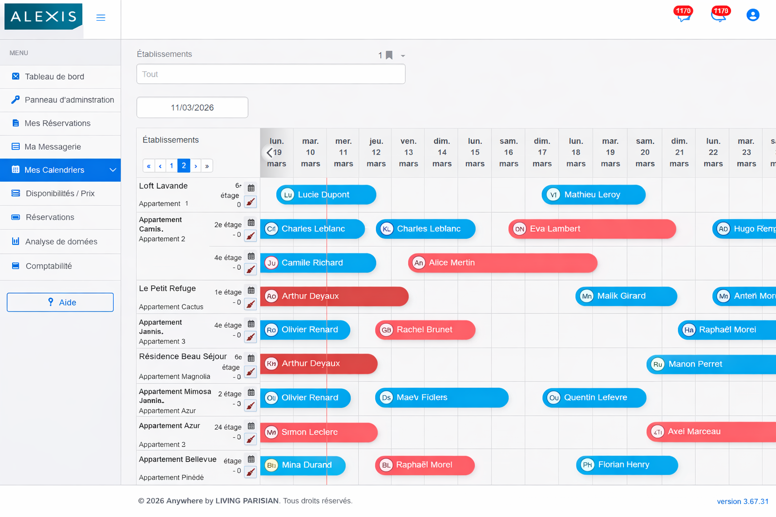 Multi-calendrier centralisé