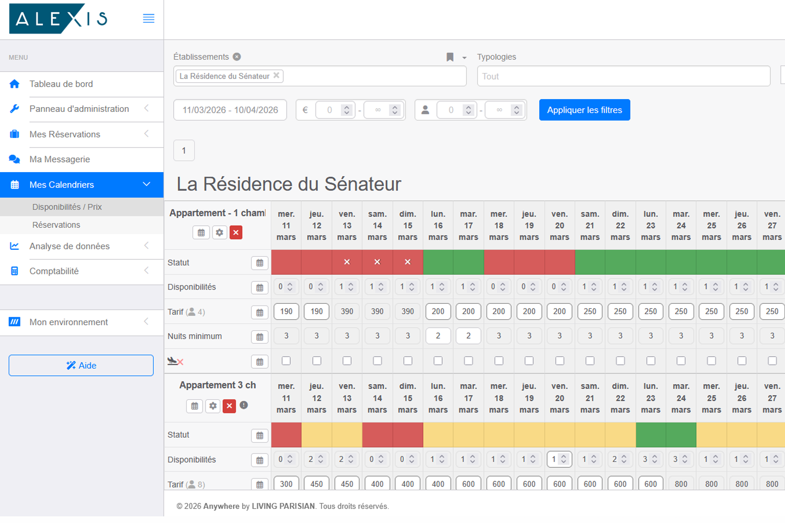 Tarification par canal